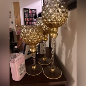 3 pack of nice glass decor cup holders